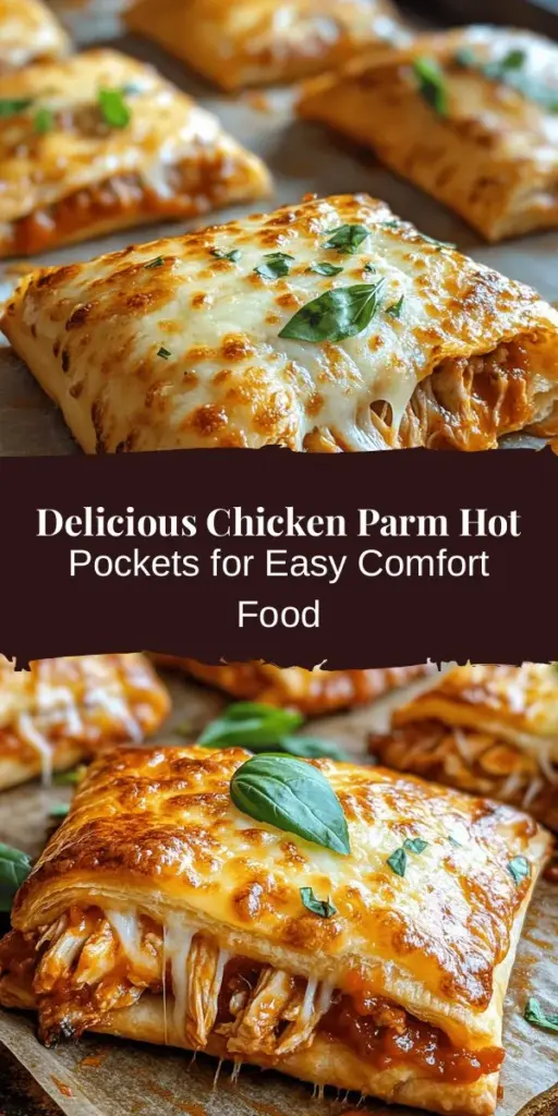 Looking for a quick and comforting meal? Try Chicken Parm Hot Pockets! This easy recipe combines tender shredded chicken, zesty marinara, and gooey mozzarella cheese in a golden crust. Perfect for busy weeknights, these handheld delights are not just a meal; they're a nostalgic treat everyone will love. Check out our step-by-step guide, tips, and serving suggestions for this delicious Italian-inspired snack! #ChickenParm #HotPockets #ComfortFood #EasyRecipes #ItalianCuisine #MealPrep #QuickMeals