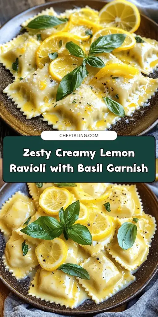 Discover the ultimate comfort food with this delicious creamy lemon ravioli recipe! Bursting with zesty flavors, this dish combines rich creamy sauce with the perfect hint of lemon, making it a must-try for pasta lovers. Whether you're planning a special dinner or just craving something gourmet, this creamy lemon ravioli is sure to impress. Don't miss out on elevating your dining experience—click through to explore the full recipe and bring this delightful dish to your table tonight! #LemonRavioli #DinnerRecipesGourmet #CreamyLemonRavioli #ShrimpLemonButterSauce #ItalianLobsterDishes #FancyCookingRecipes #LobsterRavioliInZestyLemonSauce #LemonButterLobsterRisotto