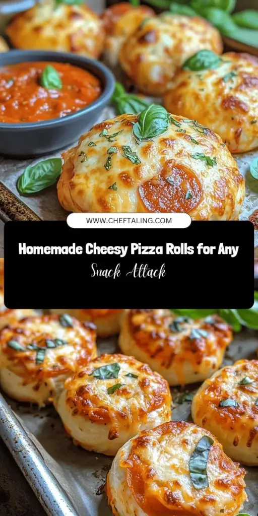 Indulge in the comforting delight of homemade Cheesy Dreamy Pizza Rolls! Perfect for movie nights, gatherings, or family dinners, these customizable snacks offer a burst of cheesy goodness in every bite. Explore easy recipes that allow you to control ingredients, experiment with flavors, and create your own unique rolls. Whether it's classic pepperoni or veggie-packed options, these irresistible treats will impress everyone. Get rolling in the kitchen today! #PizzaRolls #ComfortFood #HomemadeSnacks #RecipeIdeas #CookingFun