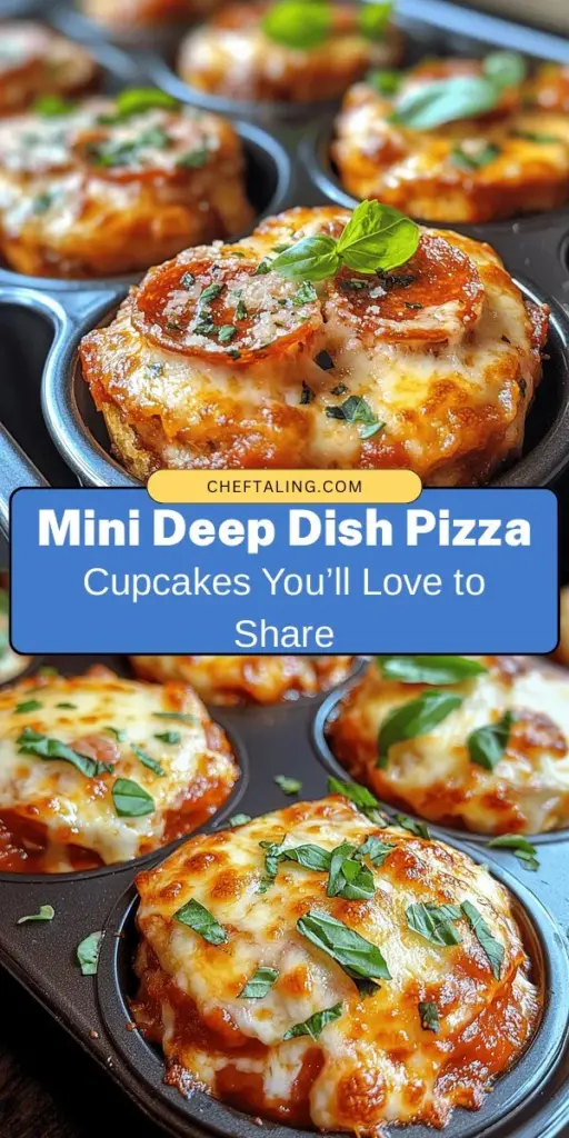 Elevate your pizza night with these Deep Dish Pizza Cupcakes! These mini delights combine all the rich flavors of deep-dish pizza into a portable, shareable treat. With a fluffy base, gooey mozzarella, and your choice of toppings, they’re perfect for gatherings or cozy family dinners. Get creative with your fillings and watch your guests be impressed! Discover the fun of baking these unique cupcakes today! #DeepDishPizzaCupcakes #PizzaNight #BakingFun #ComfortFood #RecipeIdeas