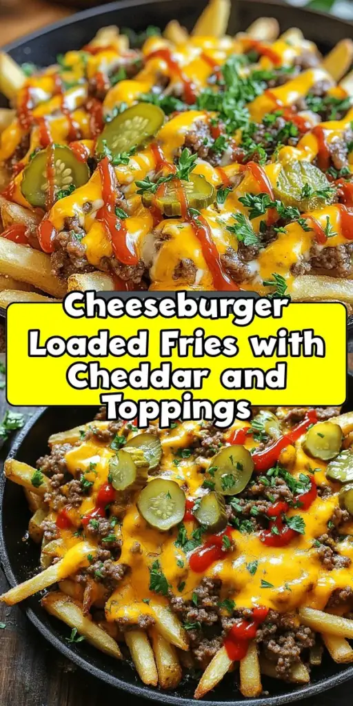 Craving a delicious twist on traditional comfort food? Try these mouthwatering Cheeseburger Fries! Loaded with flavorful toppings and ooey-gooey cheese, this recipe brings the essence of your favorite burger right to your plate. Perfect for parties, game days, or a fun dinner at home, these fries are sure to impress. Ready to elevate your fry game? Click through for the full recipe and start cooking today! #CheeseburgerFries #StreetFriesRecipe #MrFriesMan #FoodTruckBurgerIdeas #FoodTruckRecipesCopycat #BurgerFoodTruckIdeas #HealthyFairFood #ConcessionFoodIdeas