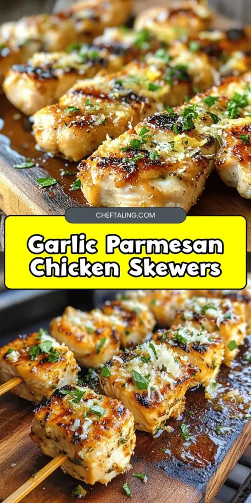 Savor the deliciousness of Garlic Parmesan Chicken Skewers! These easy-to-make skewers are perfect for meal prep, parties, or a fresh weeknight dinner. With a mouthwatering blend of garlic and Parmesan, they are not only tasty but also keto-friendly. Whether you're grilling or using an air fryer, this recipe is a must-try for anyone who loves juicy, flavorful chicken. Click through to discover the full recipe and elevate your dinner game tonight! #GarlicParmesanChickenSkewers #KetoGarlicParmesanChickenSkewers #GarlicParmesanChickenSkewersAirfryer #GrilledChickenRecipesLowCarb #ChickenSkewersForParty #MealPrepChickenParmesan #CheesyParmesanChicken #KetoChickenSkewers #FreshEasyDinner