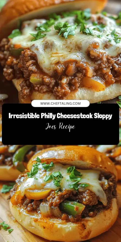 Indulge in the ultimate comfort food with our Philly Cheesesteak Sloppy Joes! This easy, flavorful recipe combines seasoned ground beef, sautéed onions, and gooey cheese, all nestled in your choice of bun. Perfect for busy weeknights or casual gatherings, it's a delicious mix of two iconic sandwiches that will satisfy everyone at the table. Try it out and elevate your dinner game! #PhillyCheesesteak #SloppyJoes #ComfortFood #EasyRecipe #FamilyDinner