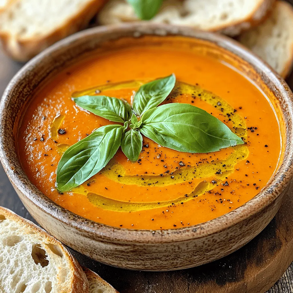 To make roasted red pepper soup, you need a few key ingredients. The main star is red bell peppers. These give the soup its rich color and sweet flavor. You will also need onion, garlic, vegetable broth, and coconut milk. Each of these adds depth and creaminess to the soup.