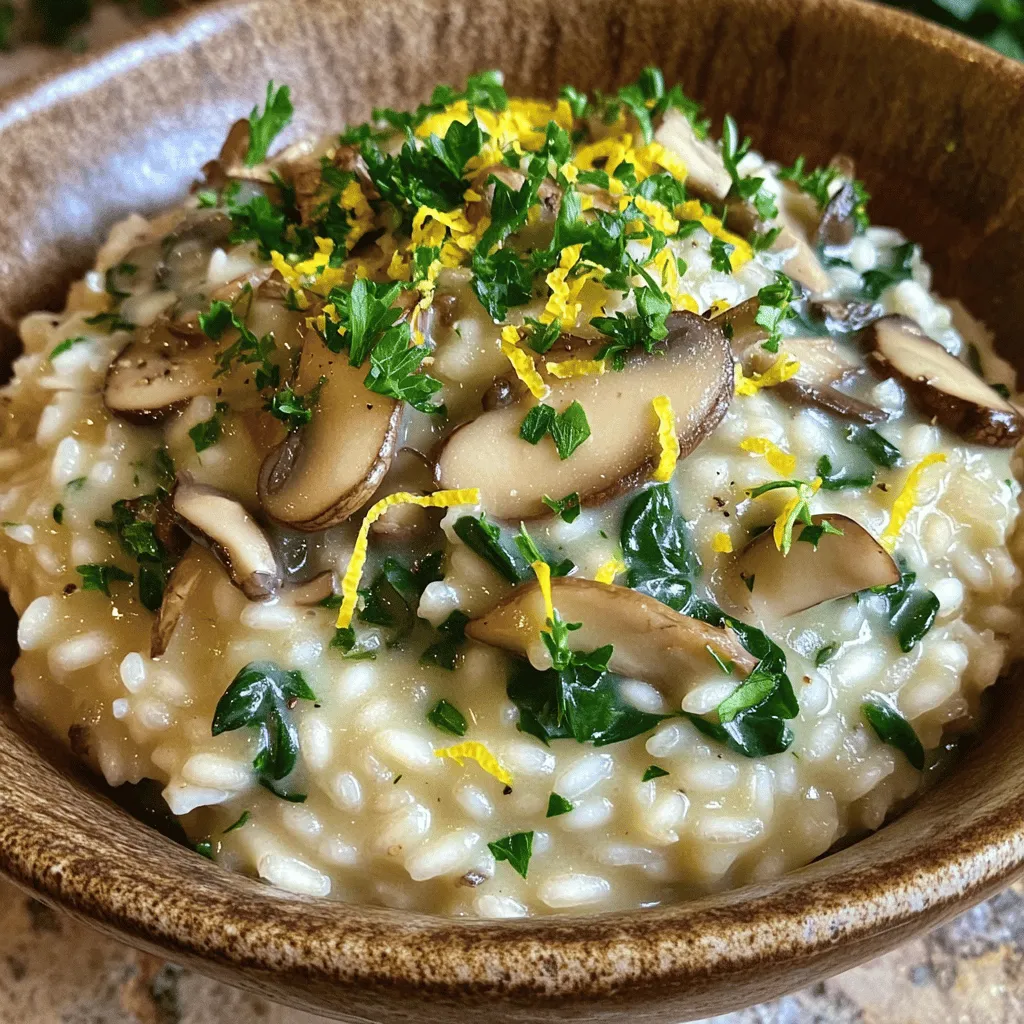 The right ingredients make a great mushroom risotto. First, you need Arborio rice. This rice is starchy, which helps create that creamy texture we all love. It absorbs liquids well and stays firm.