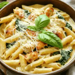 In the world of comfort food, few dishes can compete with the richness and indulgence of creamy pasta. Among these, Cheesy Asiago Chicken Pasta stands out for its delightful combination of flavors and textures. This dish marries tender chicken, vibrant spinach, and the nutty sharpness of Asiago cheese, all enveloped in a luxurious cream sauce. Perfect for weeknight dinners or special occasions, this recipe is not only simple to prepare but also sure to impress family and friends alike.