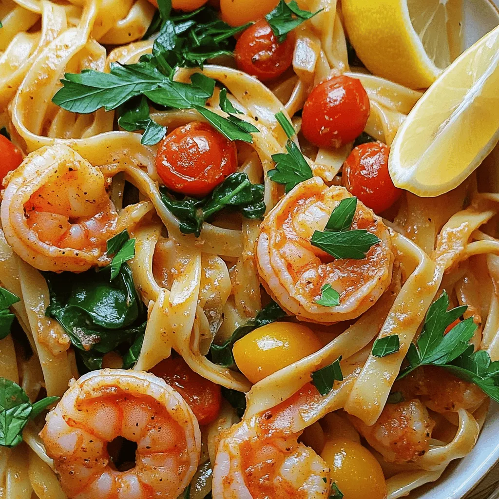 The main ingredients for a tasty cajun shrimp pasta recipe include pasta, shrimp, and spices. You can use fettuccine or linguine for this dish. Both types hold sauce well and taste great with shrimp. For the shrimp, I recommend using large, peeled, and deveined shrimp.