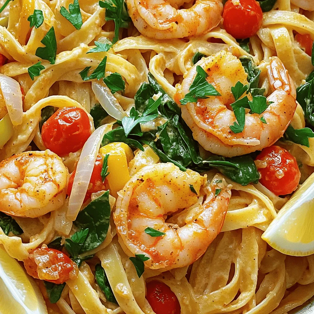 The main ingredients for a tasty cajun shrimp pasta recipe include pasta, shrimp, and spices. You can use fettuccine or linguine for this dish. Both types hold sauce well and taste great with shrimp. For the shrimp, I recommend using large, peeled, and deveined shrimp.