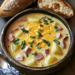 Creamy Cheesy Ham Chowder Simple and Tasty Recipe