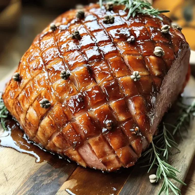 When it comes to holiday feasts and family gatherings, few dishes can rival the appeal of a beautifully glazed ham. The Sweet and Savory Brown Sugar Glazed Ham stands out not just for its rich flavors but also for its eye-catching presentation, making it a centerpiece that invites conversation and satisfaction. The allure of this dish lies in its harmonious blend of sweet and savory notes, achieved through a carefully crafted glaze that elevates the ham's natural flavors. Whether you're preparing for Easter, Thanksgiving, or a special family reunion, this recipe promises to be a crowd-pleaser.