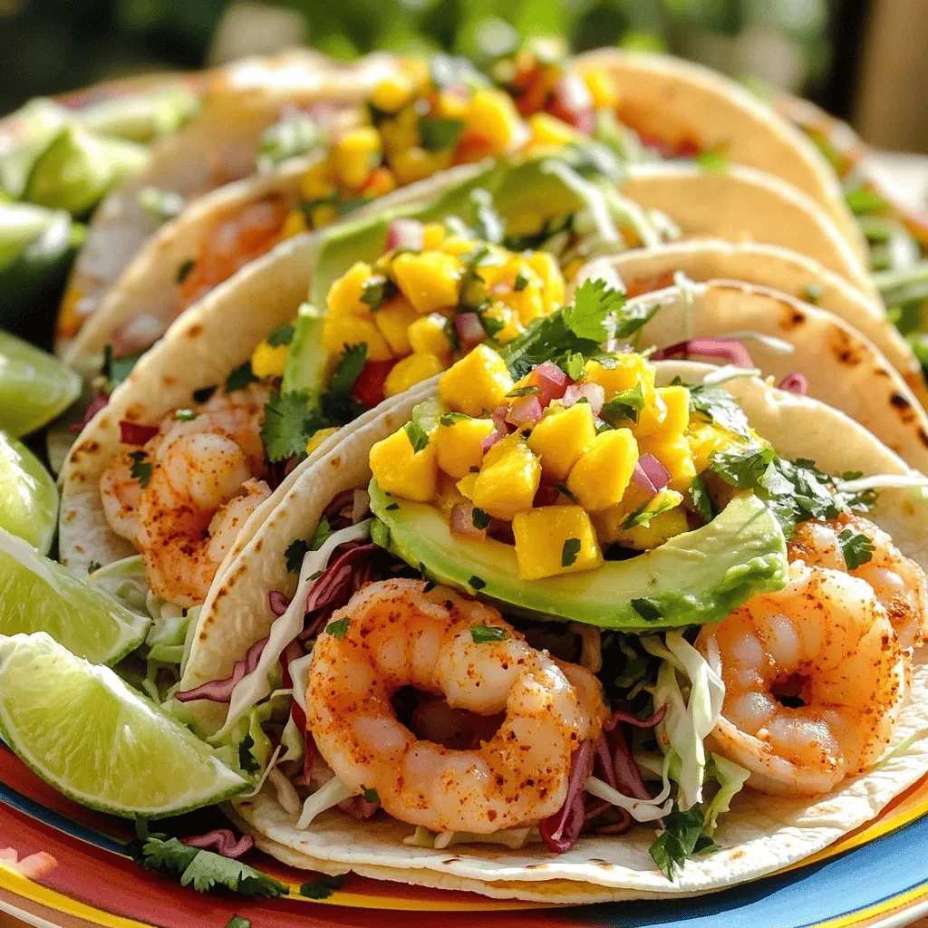 To make shrimp tacos with mango salsa, you need fresh, simple ingredients.