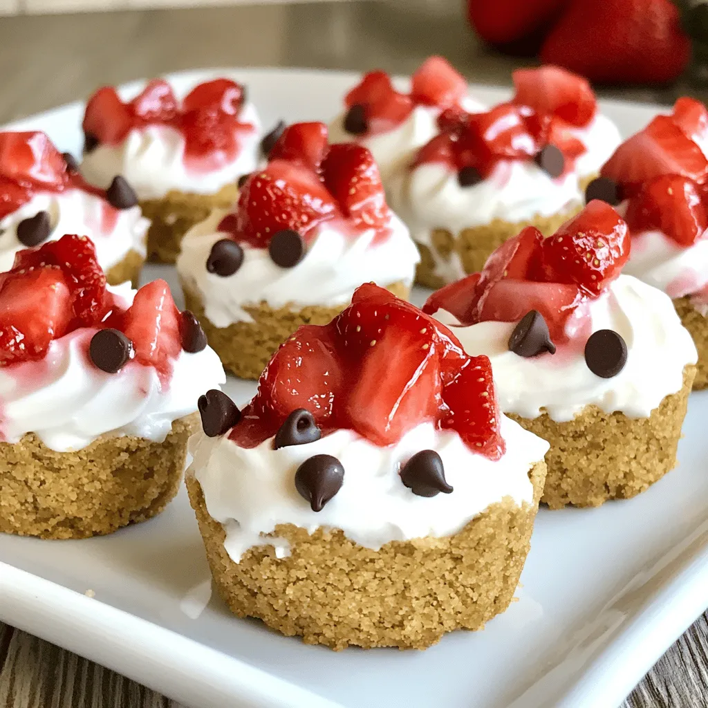 Strawberry cheesecake crunch bites are small, tasty treats. They mix sweet cream cheese with fresh strawberries. The bites have a crunchy crust made from graham crackers. This recipe is perfect for hot summer days. You don't need to bake them, making it easy. Instead, you chill them until firm.