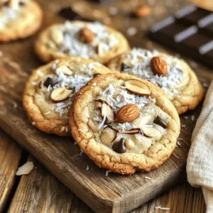 To make small batch almond joy cookies, you need simple ingredients. Gather 1 cup of almond flour. This flour gives the cookies a nice nutty flavor. Next, you need 1/4 cup of shredded unsweetened coconut. This adds texture and a hint of sweetness. You will also need 1/4 cup of dark chocolate chips. If you want, use dairy-free chips for a vegan option. For sweetness, grab 1/4 cup of maple syrup. You will also need 1/4 cup of melted coconut oil. This oil keeps the cookies moist. Don't forget 1/2 teaspoon of vanilla extract for flavor. Lastly, you need 1/4 teaspoon each of baking soda and salt. This helps the cookies rise and balance the sweetness. You will top each cookie with a whole almond, which adds crunch and flavor.