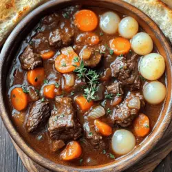 Beef Bourguignon is a rich stew from France. It uses beef, red wine, and vegetables. This dish is famous for its deep flavors and tender meat. Many people love it for its warmth and comfort.
