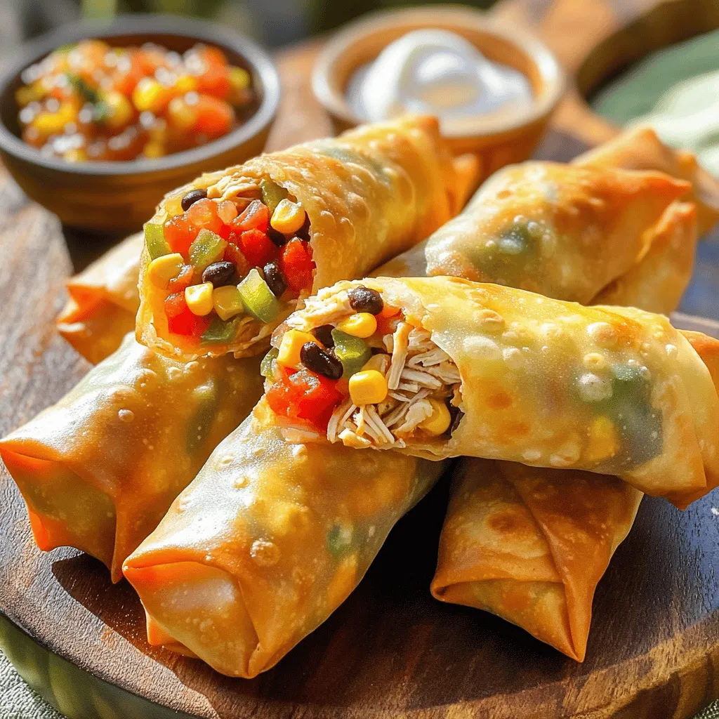 To make Air Fryer Southwest Egg Rolls, you need a few key ingredients. These include chicken, beans, corn, and spices. Each ingredient adds flavor and texture.