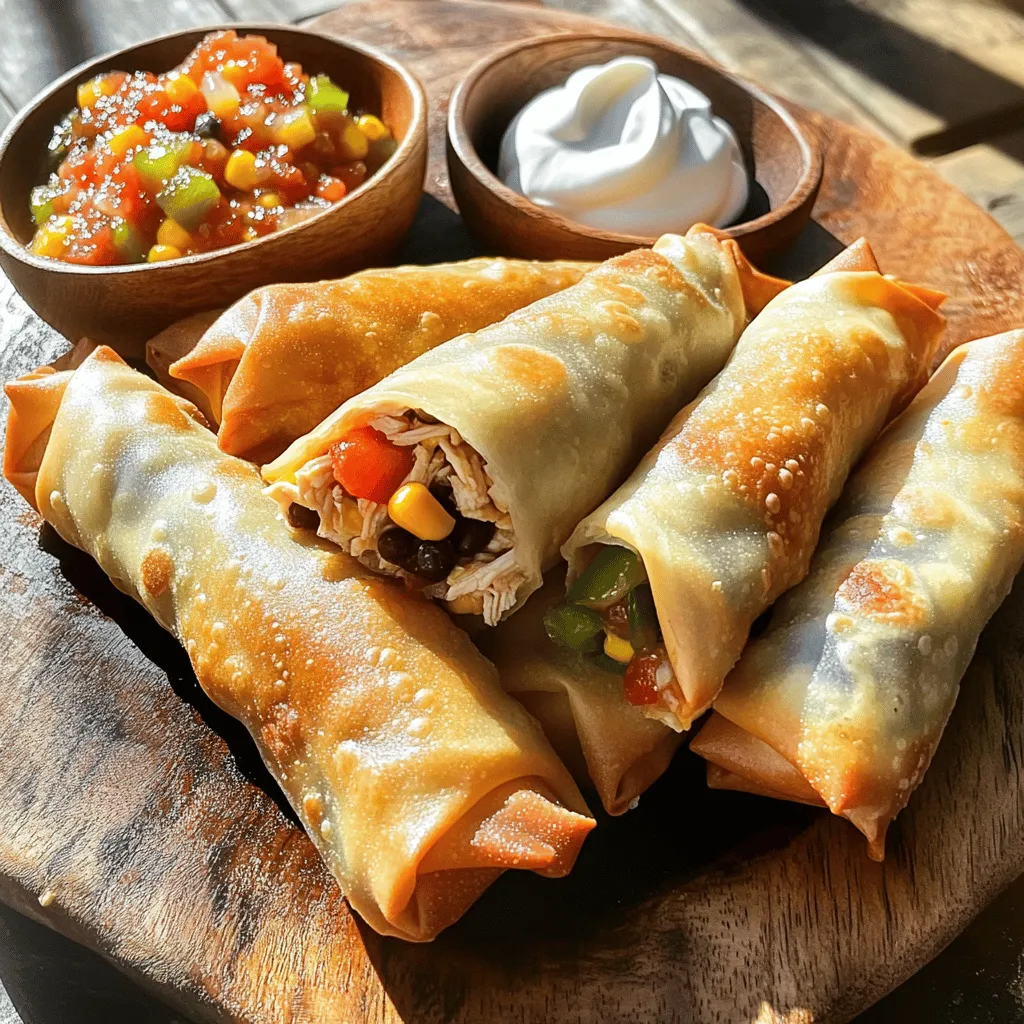 To make Air Fryer Southwest Egg Rolls, you need a few key ingredients. These include chicken, beans, corn, and spices. Each ingredient adds flavor and texture.