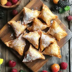 Sweet cream cheese wontons are little bites of joy. They combine creamy goodness with a crispy shell. The main ingredient is cream cheese. This cheese offers a rich and smooth taste. When mixed with sugar and vanilla, it creates a delightful filling.