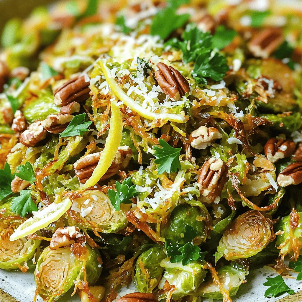 Shredded Brussels sprouts are tasty, quick, and easy to cook. One of my favorite ways to enjoy them is with a simple sauté. You can make this dish in less than 15 minutes. Just heat some olive oil in a pan, add the shredded Brussels sprouts, and cook until they are tender. A pinch of sea salt and a sprinkle of lemon juice can brighten the flavor.