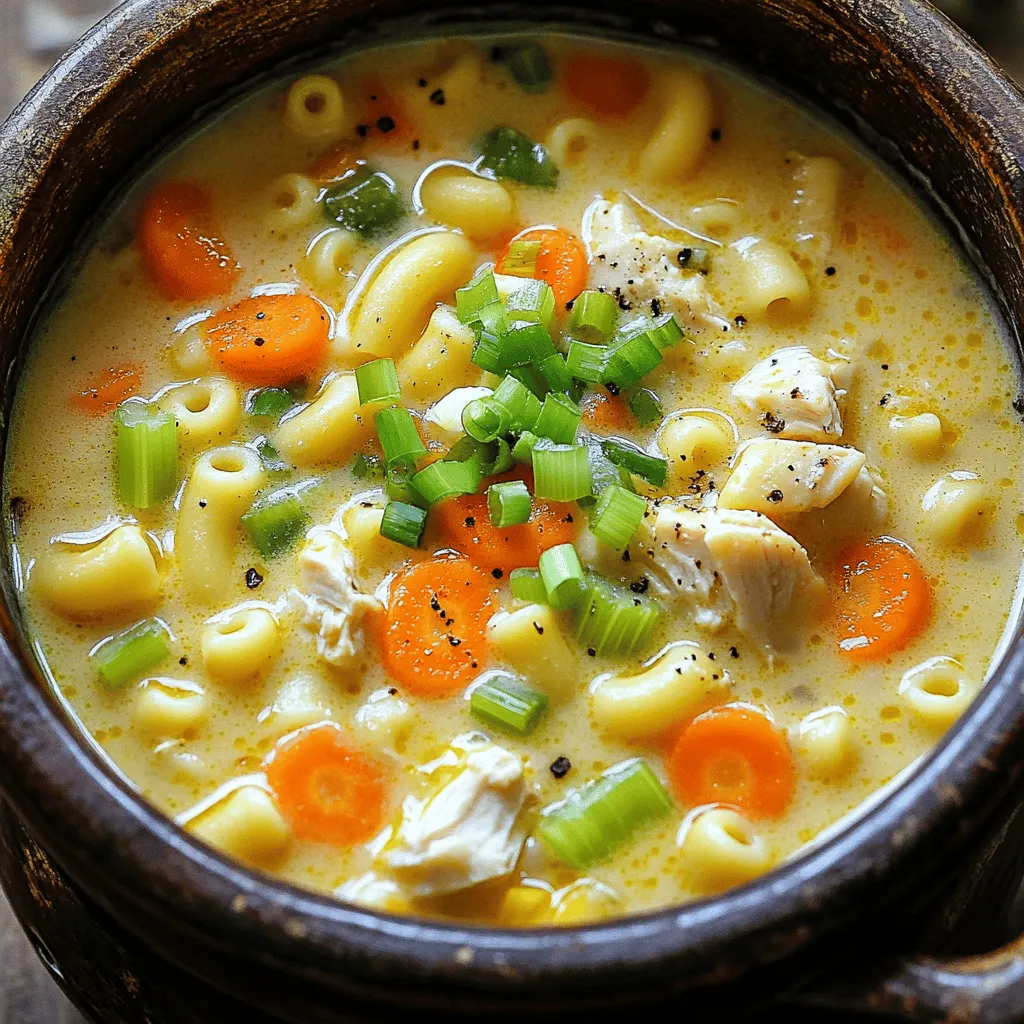 Chicken sopas is a comforting soup from Filipino cuisine. It blends chicken, macaroni, and rich broth. Many families enjoy it at home or at gatherings.