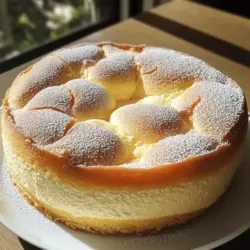 Japanese cheesecake is light, airy, and fluffy. It stands apart from the dense and rich American cheesecake. The texture is more like a soufflé than a cake. This unique fluffiness comes from whipped egg whites. In American cheesecake, cream cheese is the star, giving it a creamy bite.