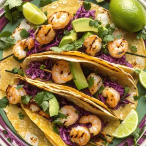 To make great grilled shrimp tacos, you need fresh ingredients. Start with the shrimp. Use 1 pound of large shrimp. Peel and devein them for the best taste. Fresh shrimp makes a big difference in flavor.