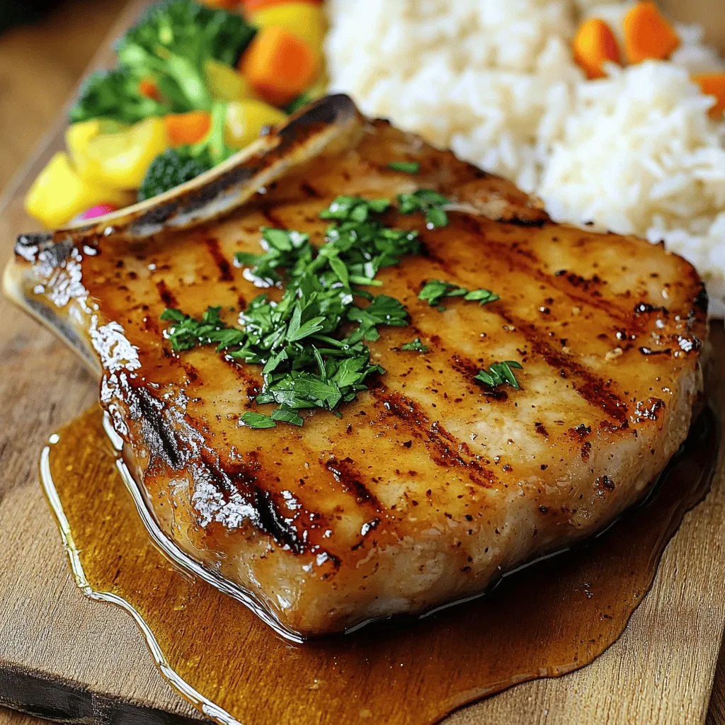 The honey garlic pork chops recipe shines due to its simple yet flavorful ingredients. You need just a few key items for a tasty dish.