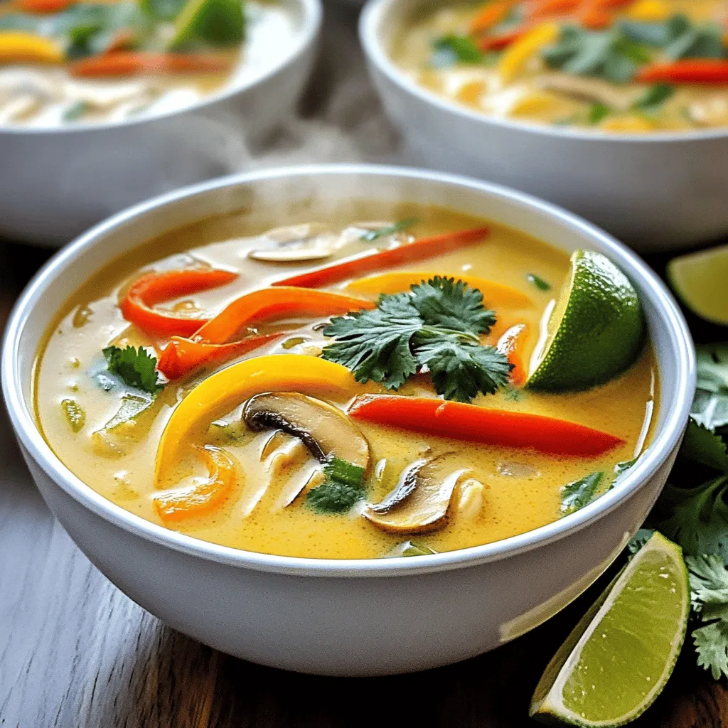 Thai Curry Chicken Soup uses simple yet powerful ingredients. Each ingredient adds a unique taste.