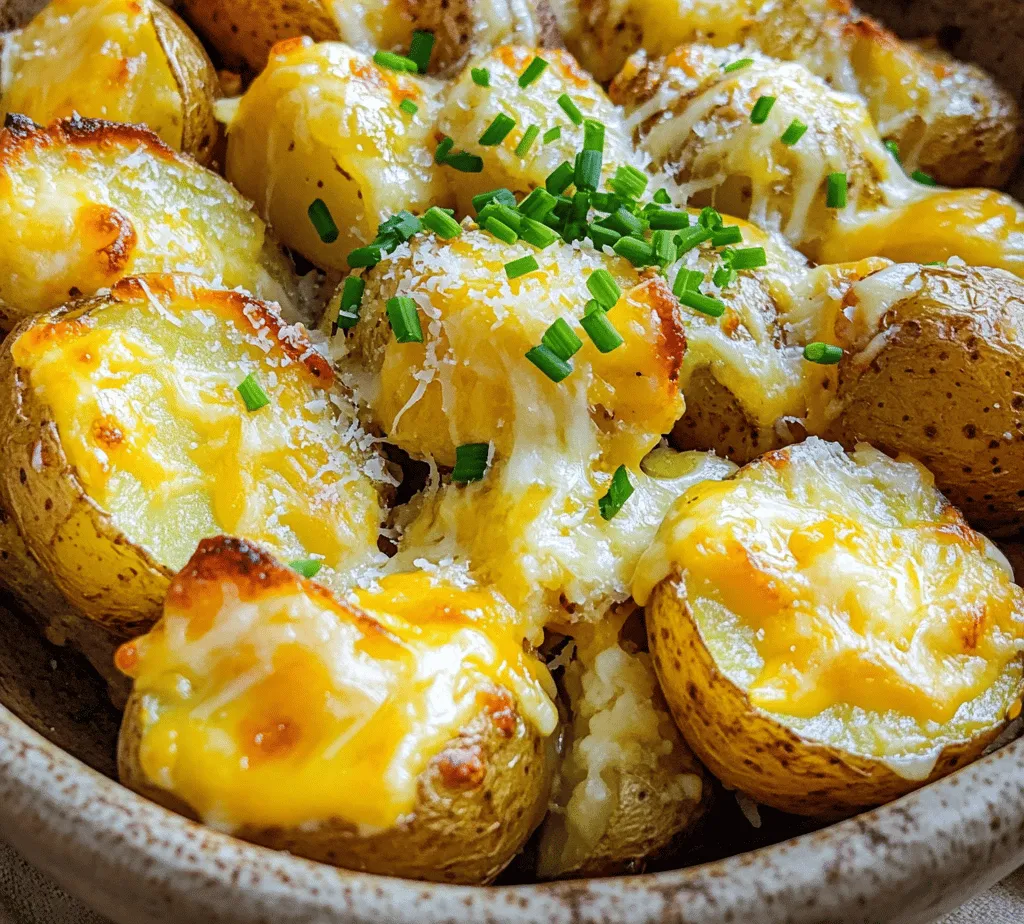 Yukon Gold potatoes are renowned not only for their delectable taste but also for their nutritional profile. These versatile tubers are a fantastic source of vitamins C and B6, potassium, and dietary fiber, making them a nutritious addition to any meal. Their naturally buttery flavor and creamy texture make them ideal for roasting, as they develop a delightful golden crust while remaining fluffy on the inside. Additionally, Yukon Gold potatoes hold their shape well during cooking, ensuring that your Cheesy Roasted Potatoes maintain their form and appeal on the plate.