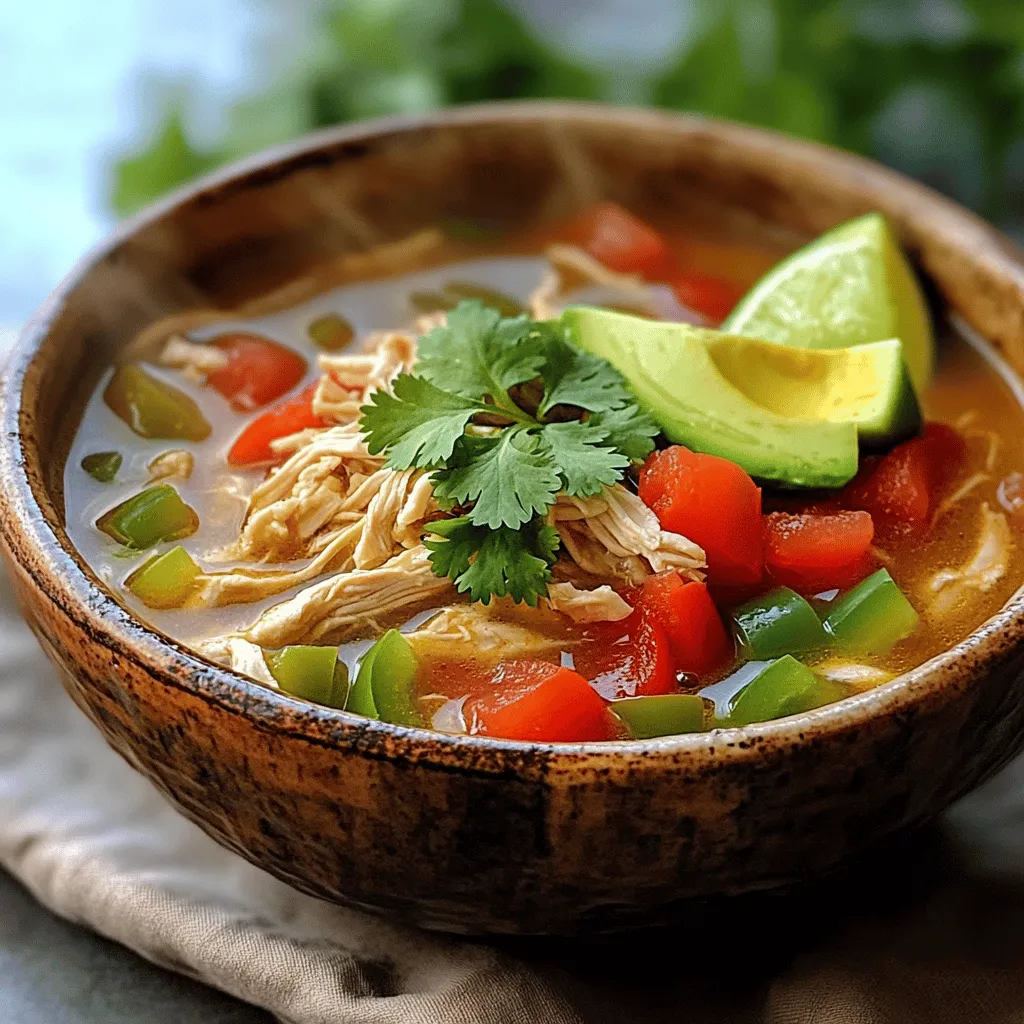 Cuban chicken soup shines with fresh and bold ingredients. First, you need chicken. I recommend using boneless, skinless chicken thighs. They stay juicy and add rich flavor.