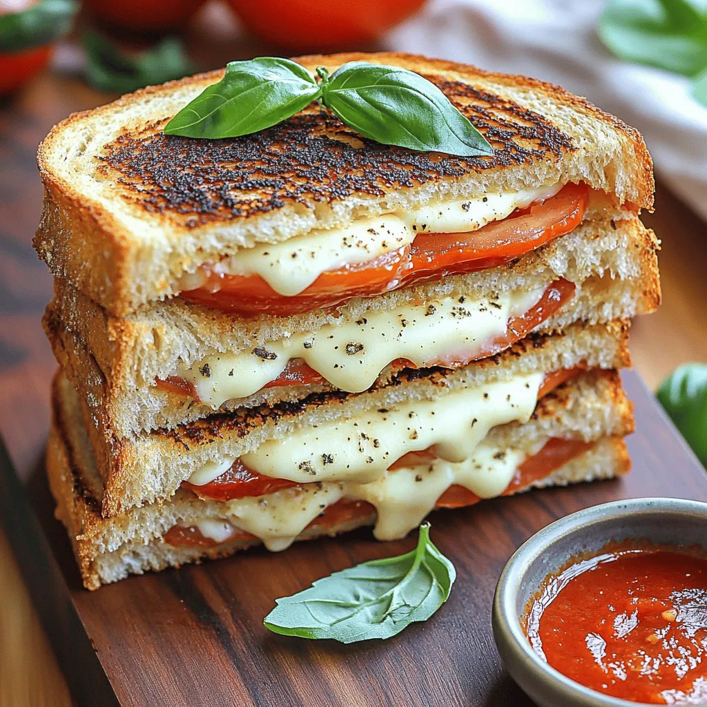 To create the best triple decker tomato grilled cheese, you need a few key ingredients. First, choose the right bread. I love using artisan sourdough. This bread has a great flavor and texture. It holds up well to grilling and gives a nice crunch.