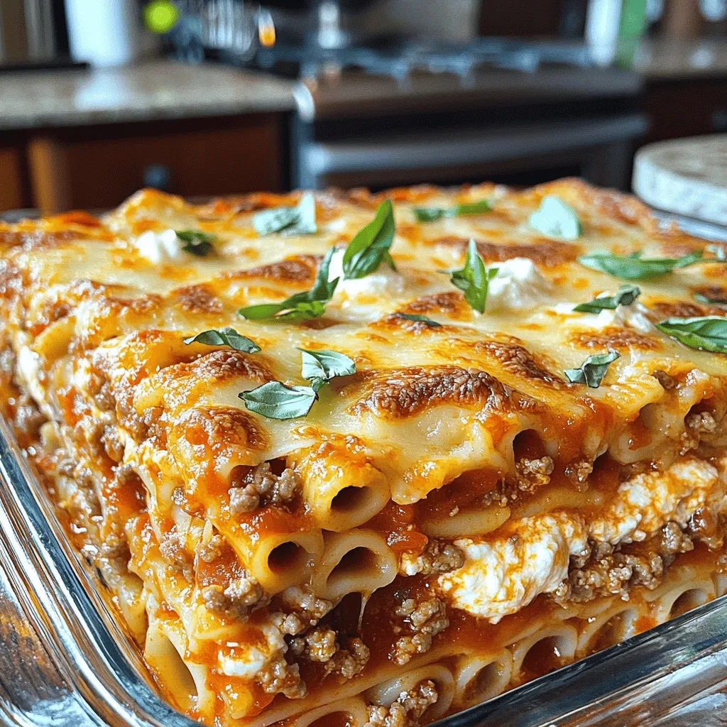 The easy baked ziti recipe needs just a few key ingredients. First, you must select the right pasta. Ziti pasta works best because it holds sauce well. You can also use penne if you can't find ziti. Both shapes have a nice bite and texture.