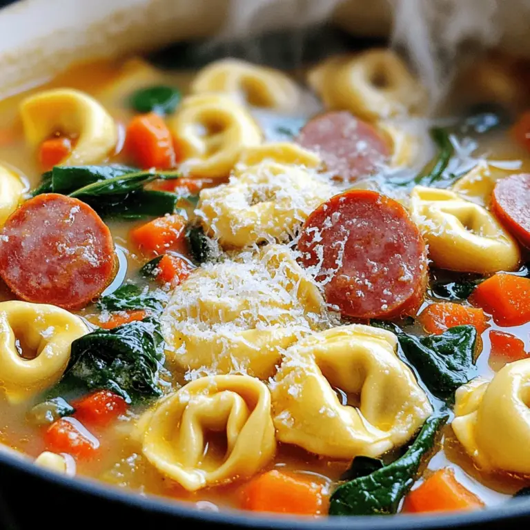 To appreciate the full flavor profile of Kielbasa Tortellini Bliss, it's important to understand the role of each ingredient in the dish. Let’s take a closer look at the components that come together to create this delightful meal: