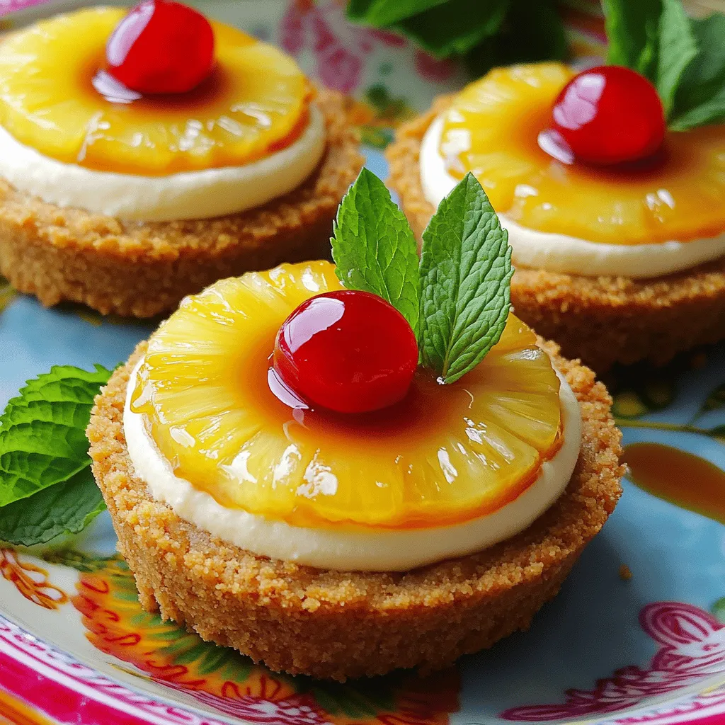 Pineapple upside-down cheesecakes are a fun twist on the classic dessert. They combine creamy cheesecake with the sweet, tangy taste of pineapple. The best part? You get the yummy caramelized fruit on top, which looks great.