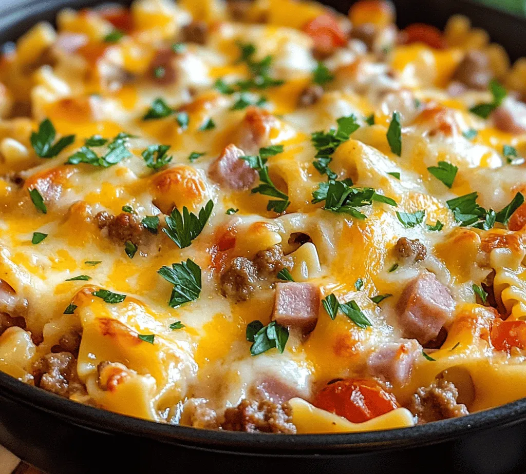 If you’re on the hunt for a dish that promises to satisfy your cravings and leave your guests asking for seconds, look no further than the Meat Lovers Casserole. This indulgent casserole is a celebration of flavors, featuring a delicious blend of ground beef, savory pork sausage, and smoky diced ham, all enveloped in a rich, cheesy sauce. It’s the perfect comfort food for gatherings, family dinners, or even a satisfying weeknight meal.