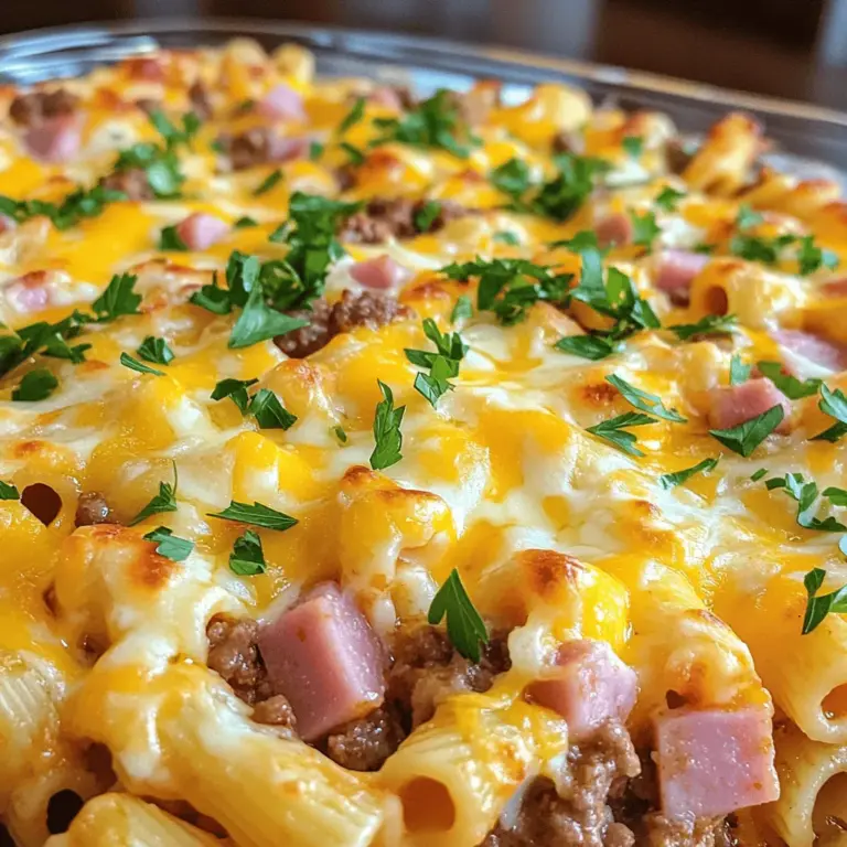 If you’re on the hunt for a dish that promises to satisfy your cravings and leave your guests asking for seconds, look no further than the Meat Lovers Casserole. This indulgent casserole is a celebration of flavors, featuring a delicious blend of ground beef, savory pork sausage, and smoky diced ham, all enveloped in a rich, cheesy sauce. It’s the perfect comfort food for gatherings, family dinners, or even a satisfying weeknight meal.