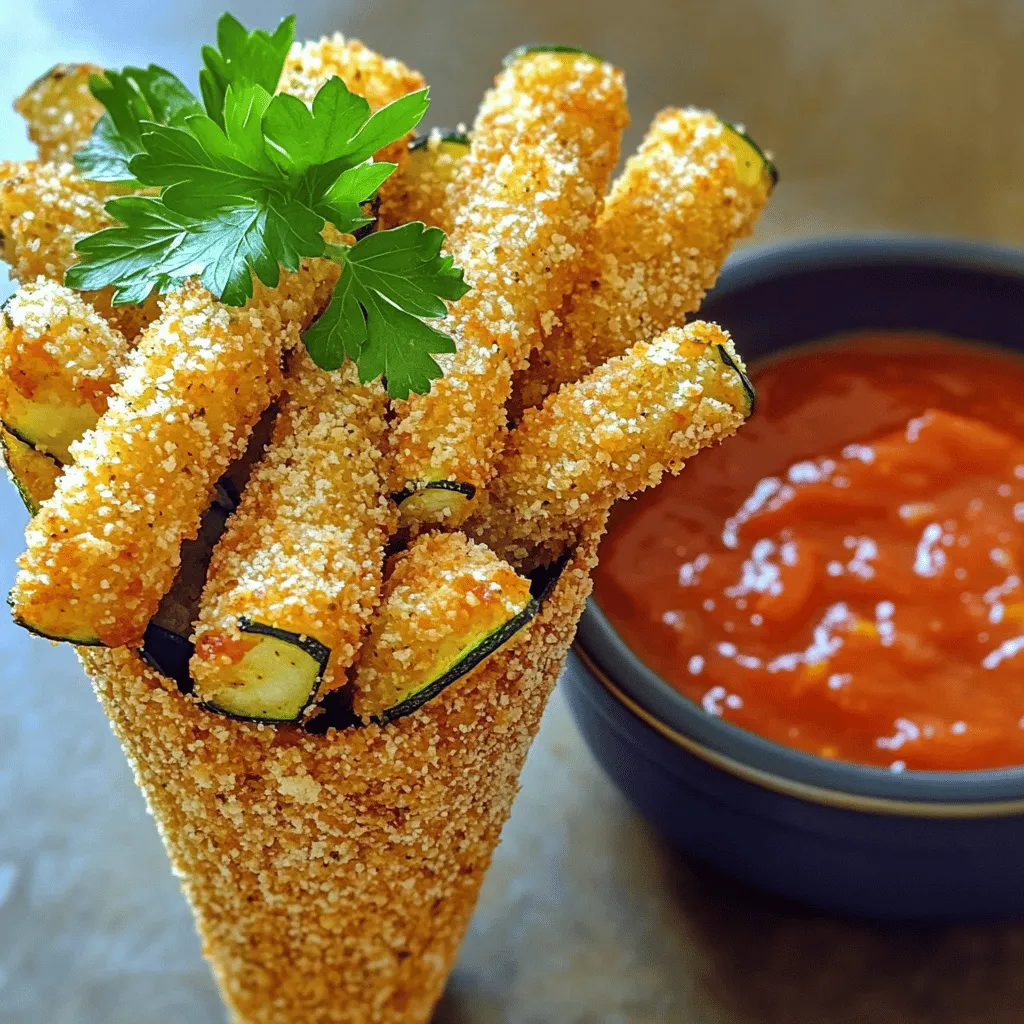 Baked Parmesan zucchini fries are a tasty snack or side dish. They are crispy, flavorful, and easy to make. Instead of regular potatoes, we use zucchini, which is lighter and healthier.