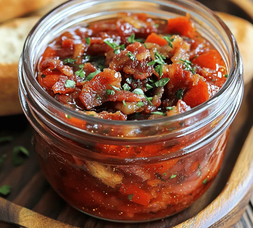 In the world of culinary creations, few things capture the essence of comfort and innovation quite like Tomato Bacon Jam. This delightful fusion of flavors marries the smoky richness of bacon with the fresh, tangy notes of ripe tomatoes, resulting in a versatile condiment that can elevate any dish it touches. Whether slathered on a crusty piece of bread, dolloped on grilled meats, or served alongside a cheese platter, Tomato Bacon Jam is sure to impress your taste buds and add a unique touch to your meals.