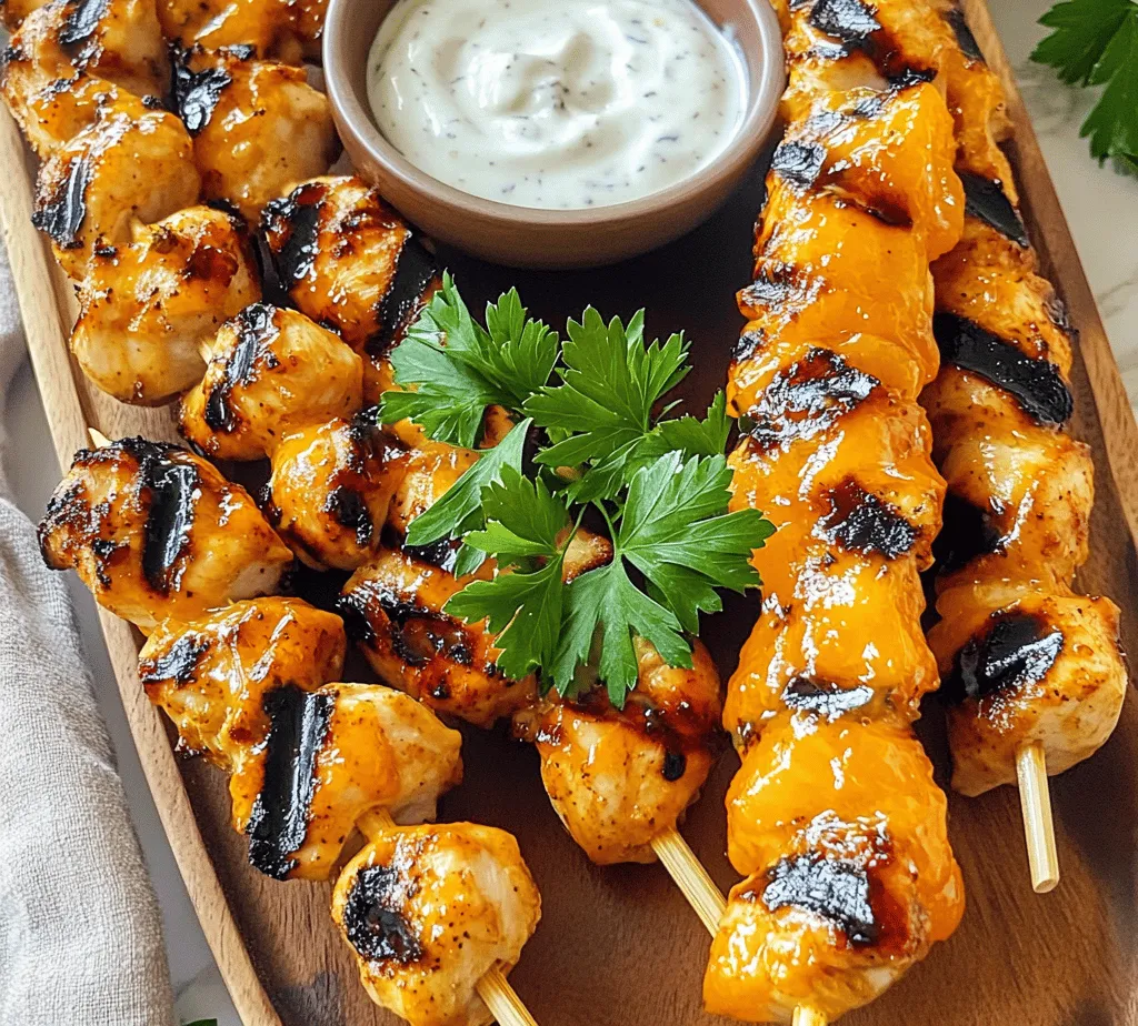 If you're looking for a dish that perfectly balances bold flavors while being easy to prepare, look no further than Buffalo Ranch Chicken Skewers. These skewers are a delightful fusion of spicy buffalo sauce and creamy ranch dressing, creating a mouthwatering experience that tantalizes the taste buds. The combination of heat from the buffalo sauce and the cool, tangy notes of ranch dressing not only makes these chicken skewers incredibly delicious but also incredibly appealing for a wide range of occasions.