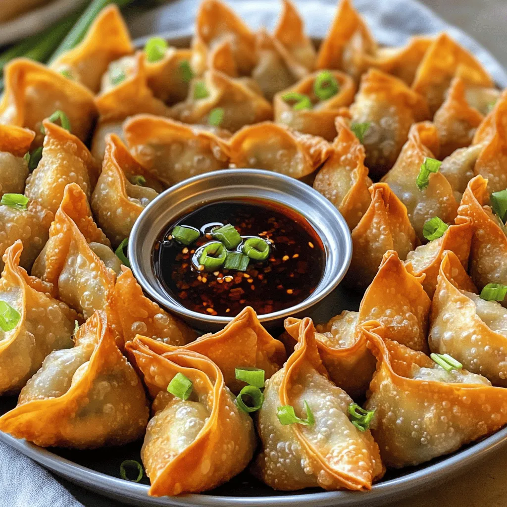 The chicken wontons recipe needs fresh and tasty ingredients. The main filling is ground chicken. This gives the wontons a lean protein base. You can add green onions for a mild, fresh flavor. Ginger and garlic add depth and warmth to the filling.