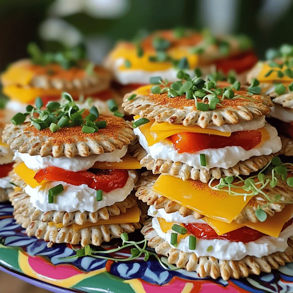 You can make crackers party sandwiches fun and unique. Start with different types of crackers. Use wheat, rice, or seed crackers. Each type brings its own crunch and flavor. You can even mix different crackers on the platter. This adds variety to your spread.