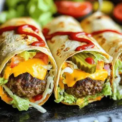 Grilled Cheeseburger Wraps Tasty and Easy Recipe