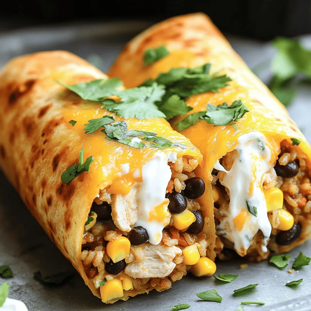 For the best air fryer burritos, you need simple yet tasty chicken burrito ingredients. Start with boneless, skinless chicken breast. This meat cooks quickly and stays juicy. You will also need olive oil for marinating.