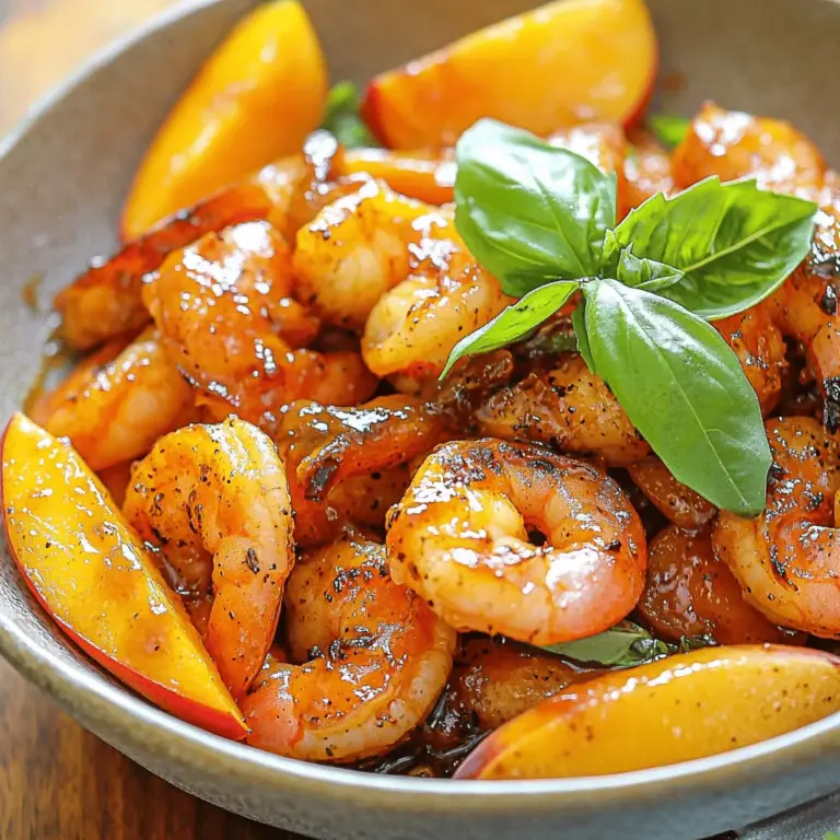 Welcome to a flavorful journey that marries the rich, smoky notes of bourbon with the sweet, juicy essence of ripe peaches. The Bourbon Peach Roasted Shrimp dish is a stunning example of how thoughtful ingredient combinations can elevate a simple protein into a gourmet experience. This recipe celebrates the unique fusion of flavors, offering a symphony of taste that tantalizes the palate.