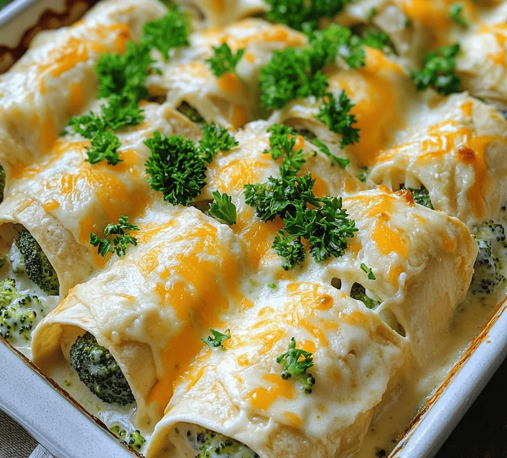 Chicken and Broccoli Alfredo Roll-Ups are a delightful twist on traditional comfort food that combines the rich, creamy flavors of Alfredo sauce with wholesome ingredients. This dish not only tantalizes your taste buds but also offers a satisfying blend of textures, making it a family favorite. With tender chicken, fresh broccoli, and gooey cheese, these roll-ups are perfect for weeknight dinners or meal prep for busy days. The convenience of a roll-up recipe allows for easy serving and portion control, making it an ideal choice for feeding a crowd or enjoying leftovers throughout the week.