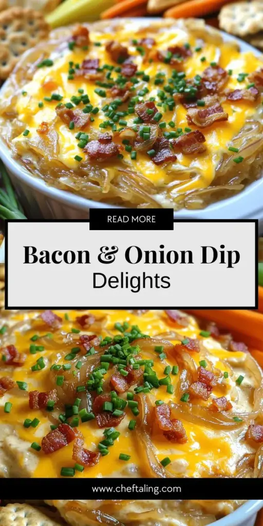 Elevate your appetizer game with this delicious Caramelized Onion and Bacon Dip! This creamy and savory dip, featuring crispy bacon and sweet caramelized onions, is perfect for any gathering. It's easy to make and sure to impress your guests with its rich flavors. Discover the key ingredients, cooking tips, and serving ideas that make this dip irresistible. Click through to get the full recipe and enjoy a crowd-pleaser at your next event!