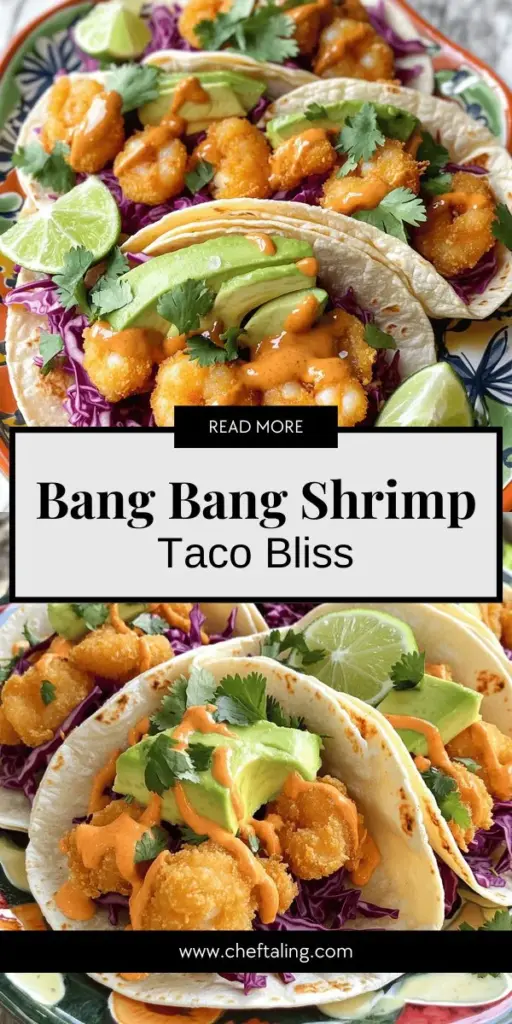 Craving a delicious meal? Try Bang Bang Shrimp Tacos, a perfect blend of crispy shrimp, zesty sauce, and fresh toppings! Discover their fascinating origins, essential ingredients, and easy recipe steps to create these flavorful delights at home. Whether you're a taco enthusiast or just love cooking, this guide has something for everyone. Click through to explore the full recipe and savor the fun of making these irresistible tacos!