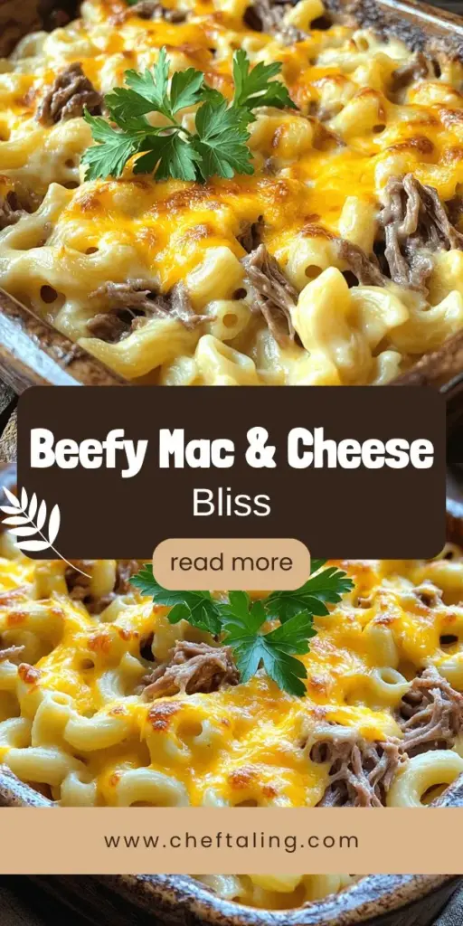 Indulge in the ultimate comfort food with our Cheesy Beefy Delight Mac and Cheese recipe! This mouthwatering dish brilliantly combines rich beef, creamy cheeses, and perfectly cooked pasta to create a heartwarming meal that everyone will love. Perfect for family gatherings or cozy dinners, this mac and cheese is sure to become a favorite. Click through to explore the recipe and elevate your comfort food game today!