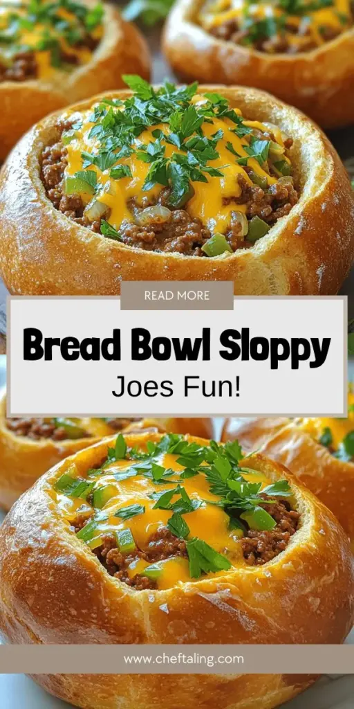 Elevate your dinner game with the incredibly delicious Bread Bowl Sloppy Joes! This fun twist on the classic comfort food combines savory beef or turkey with a crispy bread bowl, creating a meal that's as interactive as it is tasty. Perfect for gatherings or cozy family nights, this easy recipe is fully customizable to suit everyone’s tastes. Click through for step-by-step instructions and impress your guests with this unique dish!