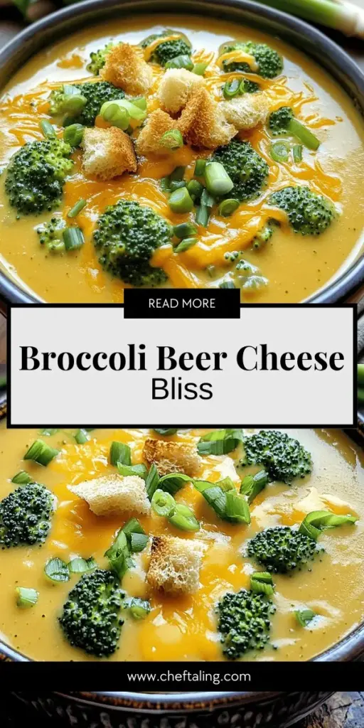 Indulge in the comforting flavors of Broccoli Beer Cheese Soup, a creamy delight that warms the soul! This recipe combines fresh broccoli, sharp cheddar, and a hint of beer for a luxurious taste. Discover essential ingredients, easy step-by-step instructions, and creative variations to customize your soup. Perfect for any meal, this cozy dish is sure to impress. Click through to uncover the full recipe and elevate your cooking today!