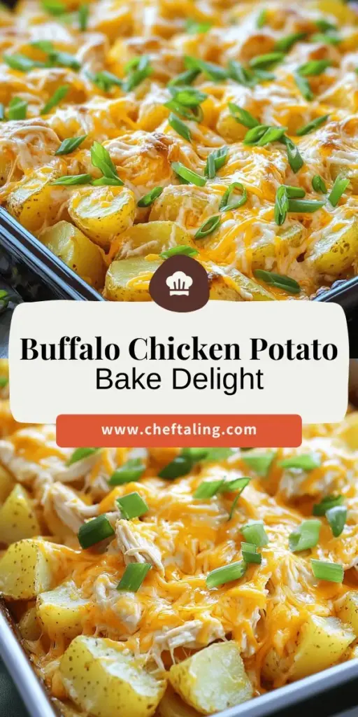 Satisfy your comfort food cravings with this delightful Buffalo Chicken Roasted Potato Bake recipe! Enjoy tender, spicy chicken combined with crispy roasted potatoes, all smothered in creamy cheese. This hearty dish is perfect for family dinners or gatherings with friends. It's easy to make and fully customizable to suit your taste. Click through to explore this mouthwatering recipe and bring warmth and flavor to your next meal!